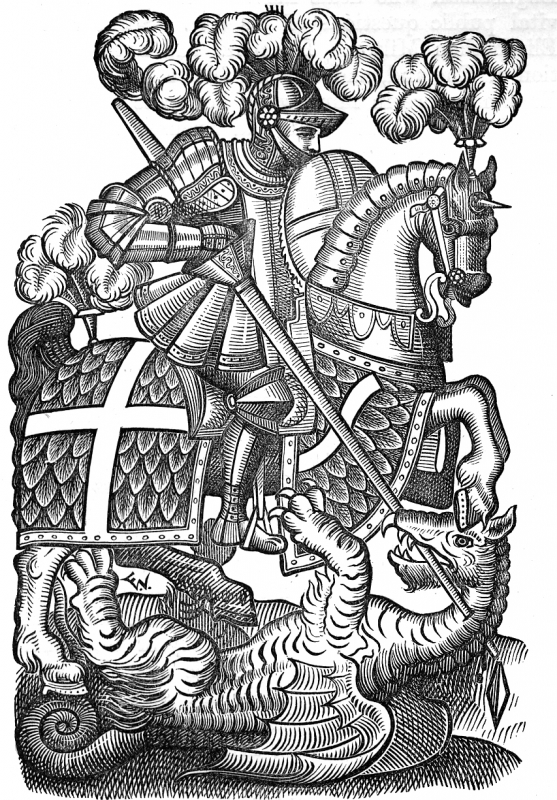 Red Cross Knight Medieval Illustration