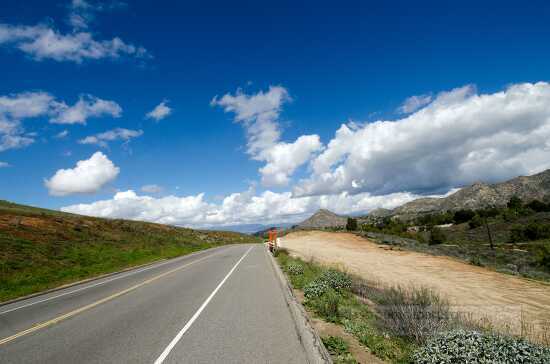 roadway blue sky clouds 151