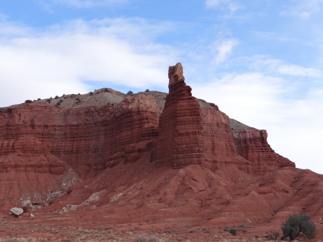 sandstone spire in Capitol Reef National Park photo