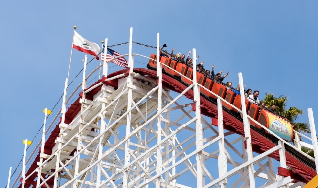 santa cruz california boardwalk roller coaster