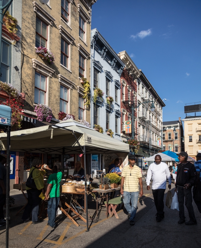 Scene outside the 1855 Findlay Market Ohio