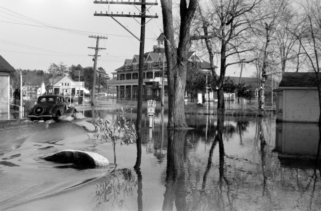 Sebago Lake flooding highway Maine 1936