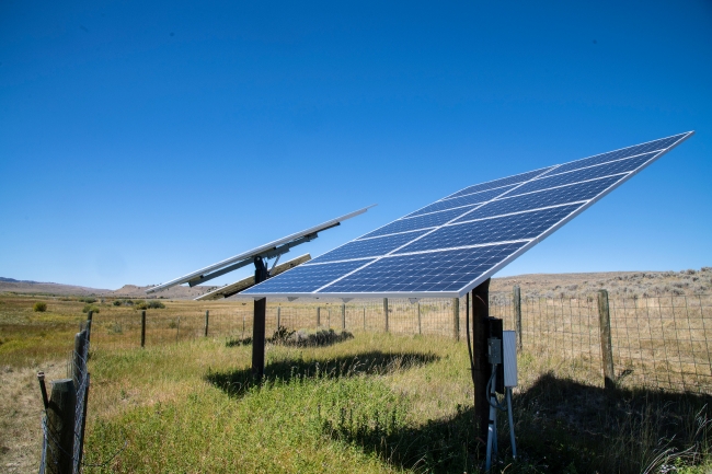 Solar panels on ranch