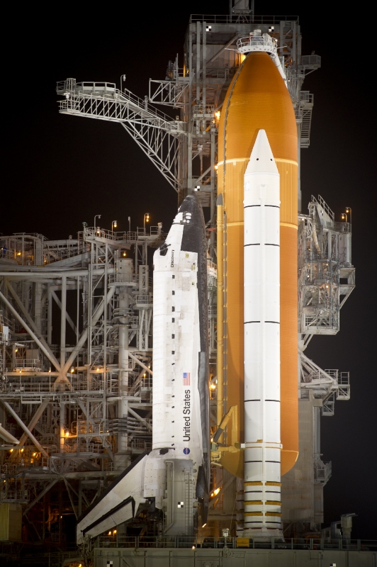 Space Shuttle Discovery is Prepared for Launch