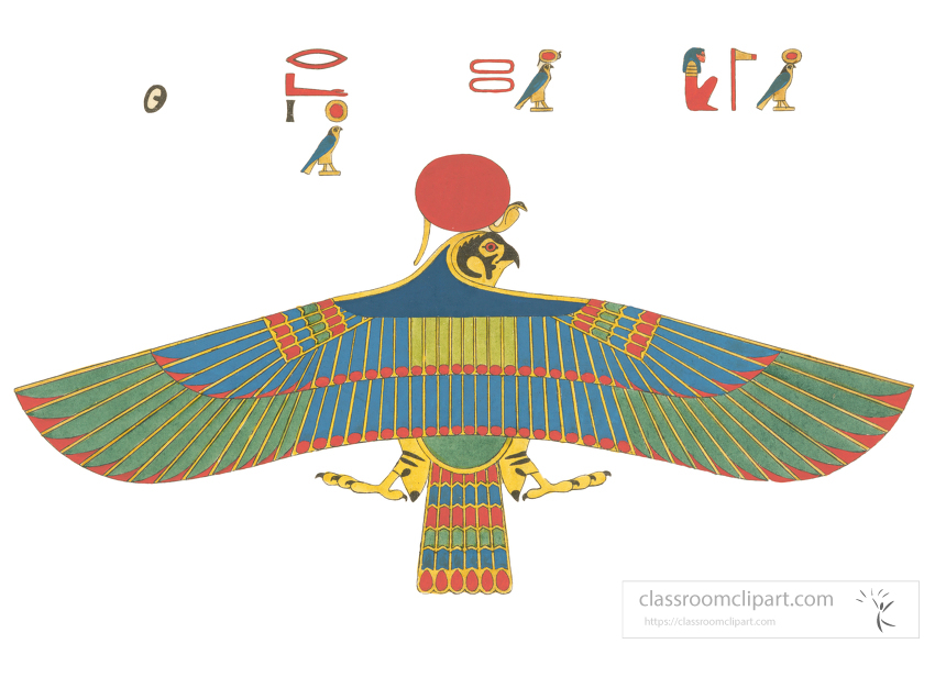 Sparrowhawk emblem of Ra the Sun god of ancient egypt