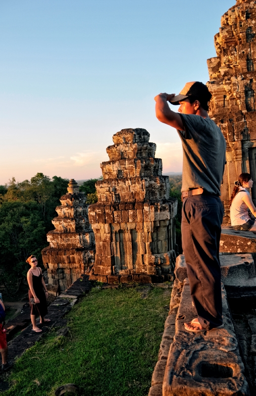 Sunset at Temple near Angor Wat