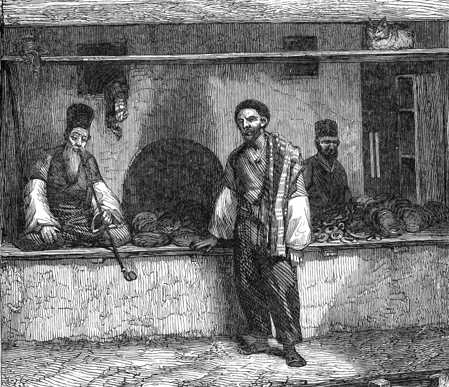 Tartar Bakers Shop Historical Illustration