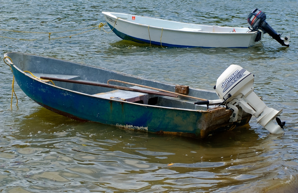 Two Wood Motor Boats