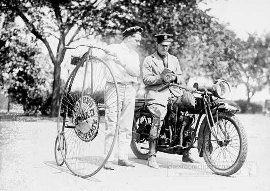 Velocipede and motorcycle 1921