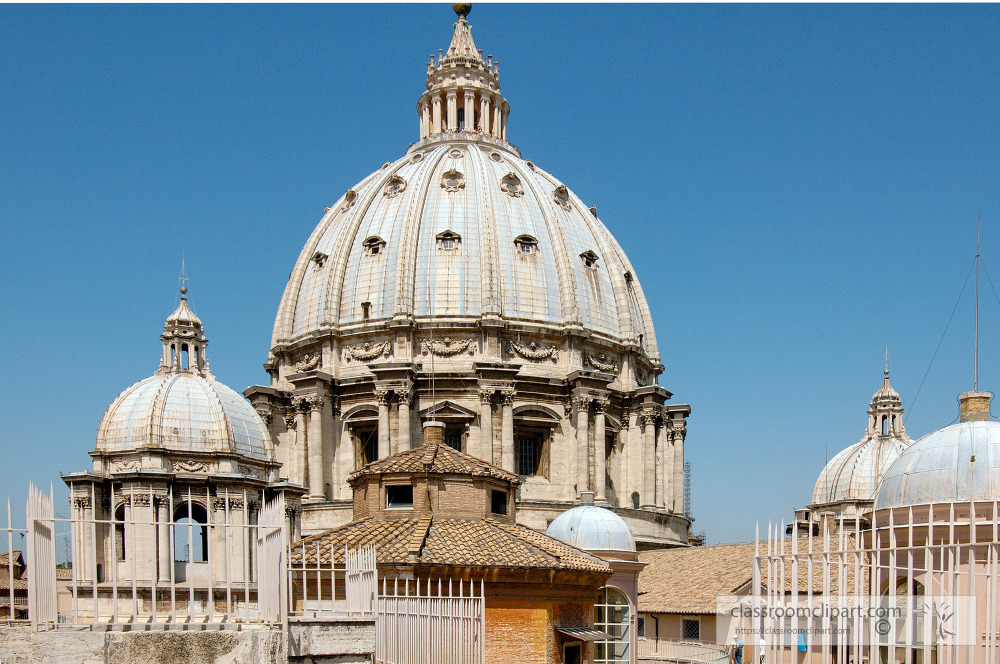 view of cupola st peters basilica rome photo