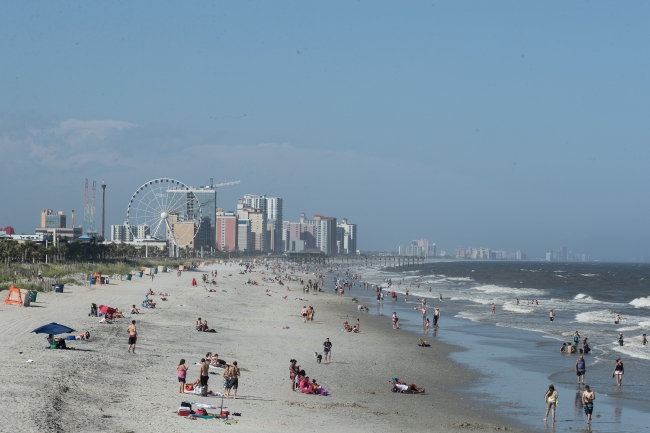 view of myrtle beach south carolina from the second avenue pier