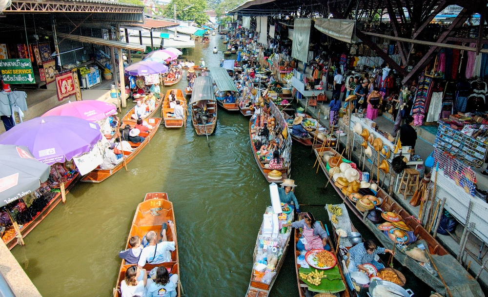 View of the Floating Market