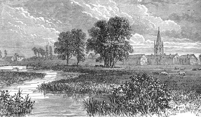 village historical illustration