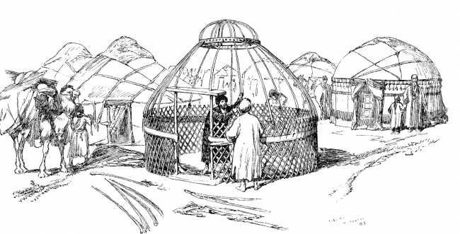 Village Of Turcoman Tents Historical Illustration