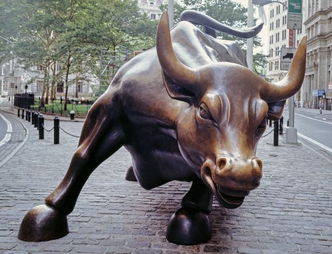 Wall Street bull New York New York