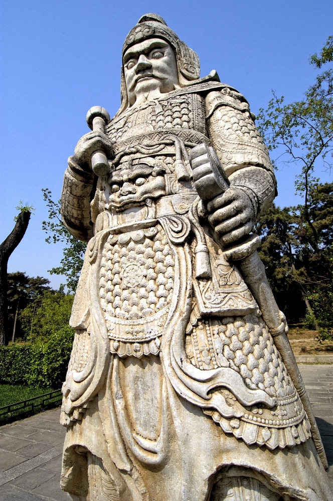 Warrior statue Ming Tombs Beijing 6291A