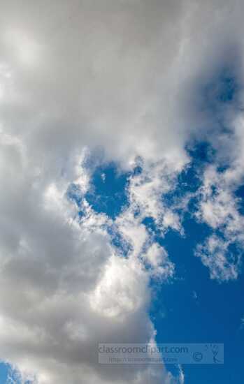 white dark cumulus clouds with blue sky