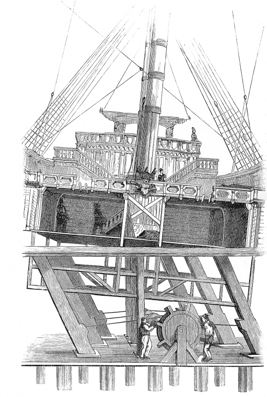 Russia Illustrations-Working The Ship In Lafricain Historical Illustration