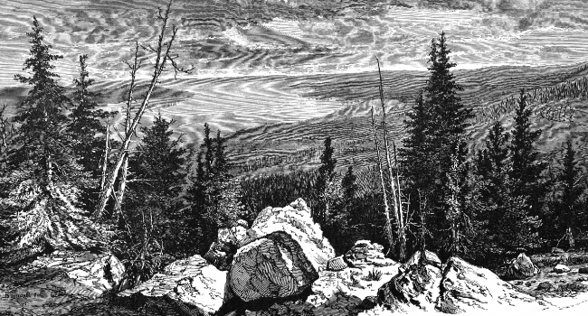 yellowstone lake historical illustration