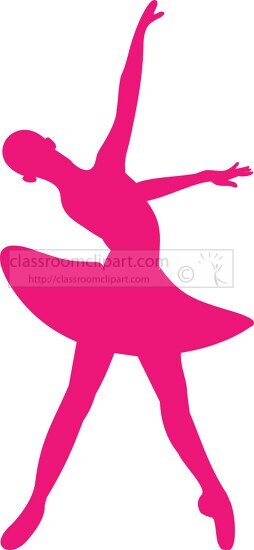 pink ballerina silhouette clipart