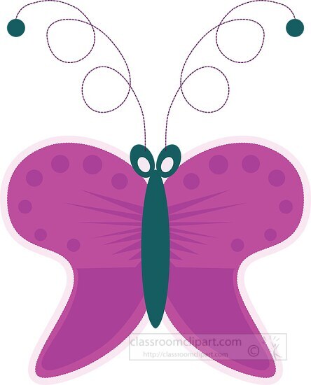 pink cartoon style butterfly