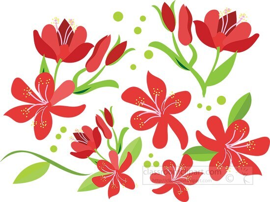 pink flowers representing spring vector clipart