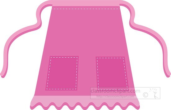 pink half style apron clipart 48