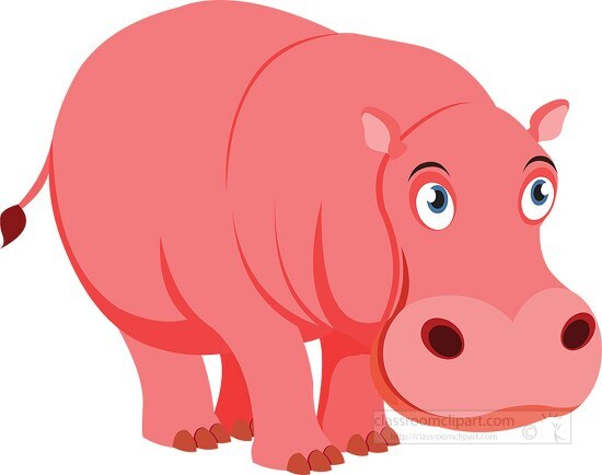 pink hippopotamus clipart