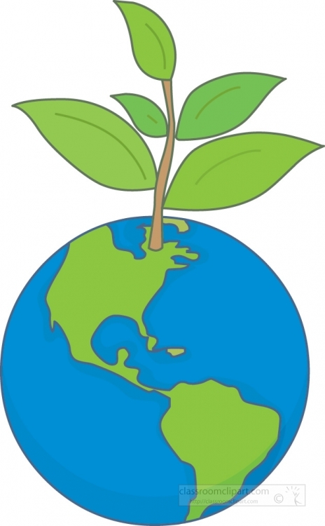 plant growing from earth clipart