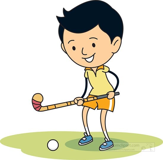 player holding hockey stick clipart