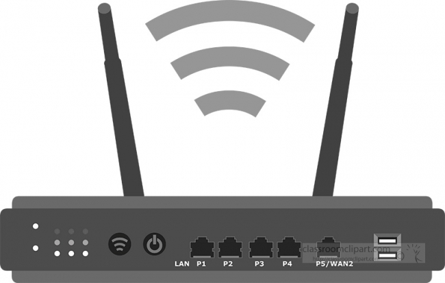PN router communication device for computers color gray