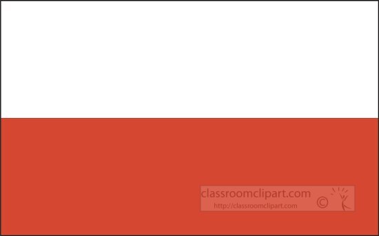 Poland flag flat design clipart