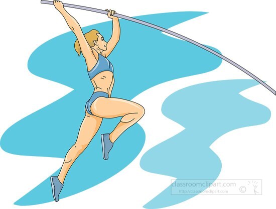 Pole Vault Plant and Take Off Clipart