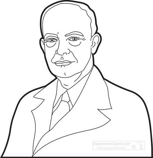 president dwight d eisenhower outline clipart