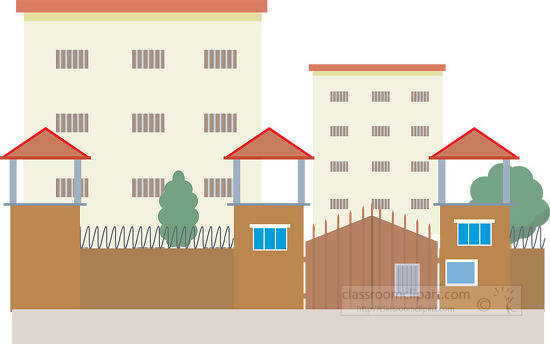 prison building clipart 053