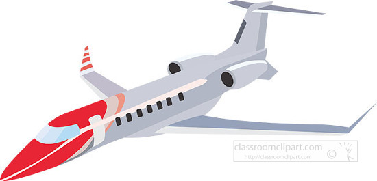 private jet flat illustration clipart