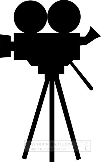 professional video camera silhouette clipart