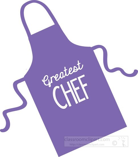 purple apron greatest chef clipart 68