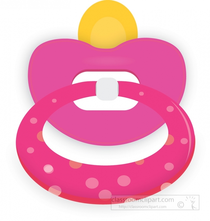 purple pink baby pacifier clipart