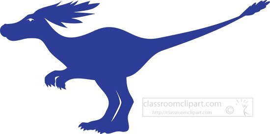 purple syntarsus dinosuar silhouette clipart
