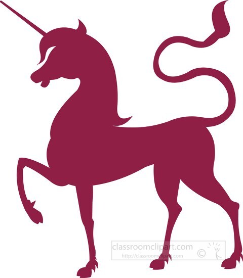 purple unicorn silhouette clipart