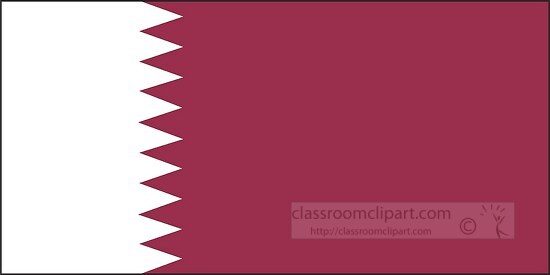 Qatar flag flat design clipart