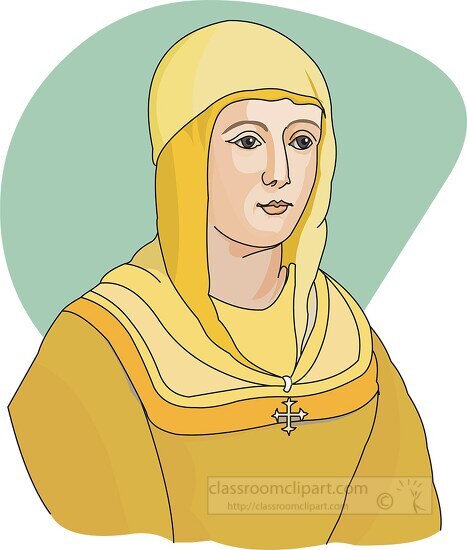 queen isabella of portugal clipart