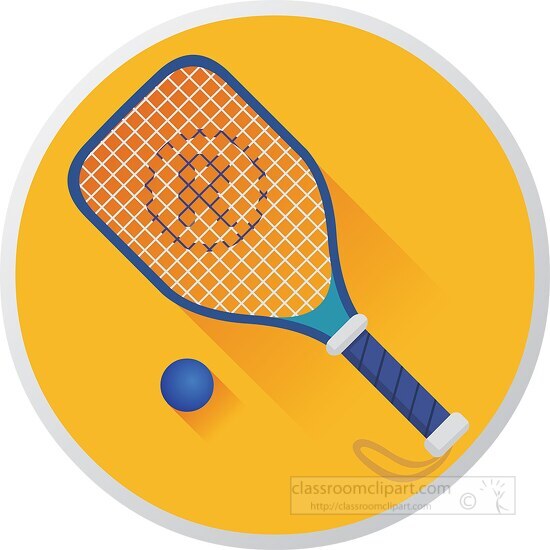 racquet with ball used in racquetball clipart