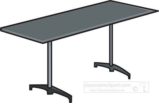 rectangle folding table clipart