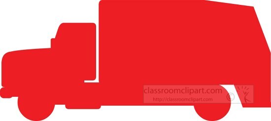red garbage truck clipart silhouette clipart