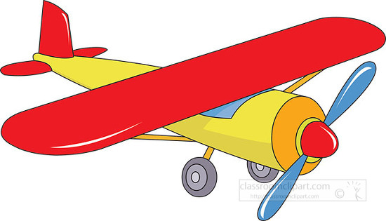 red toy plane clipart 81533