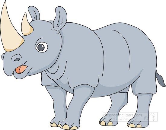 rhinoceros animal clipart