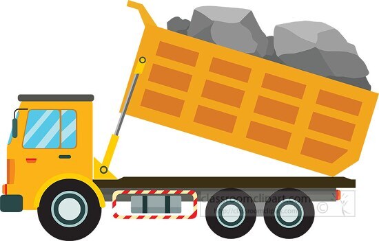 rock truck construction and machinary clipart