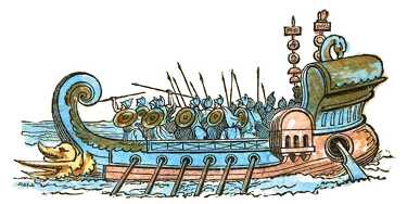 Roman Soliders On Ship 